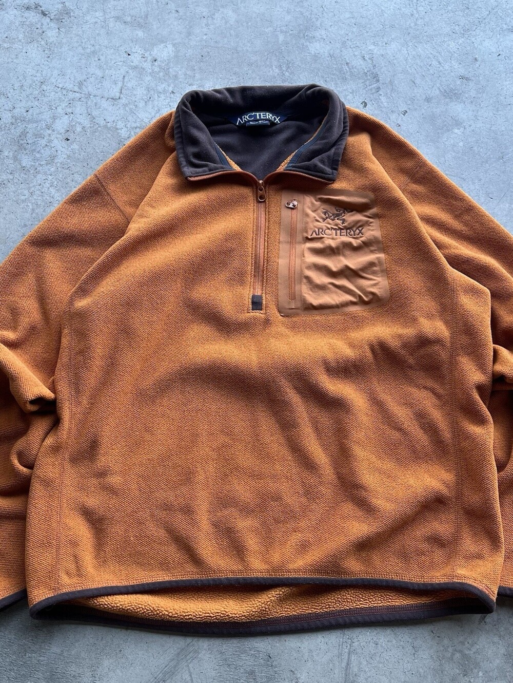 Arcteryx Polartec Fleece Pullover Burnt Orange Size M 1/4 Zip VTG Y2K Gorp